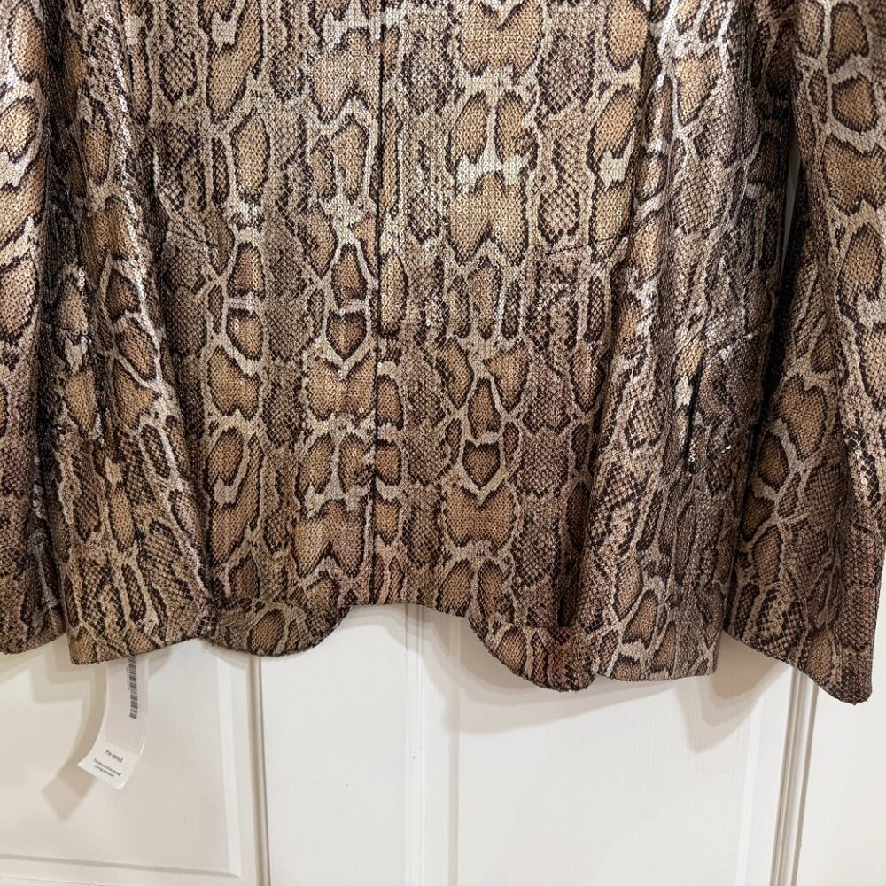 SALE NEW Fabulous Excellent L'Agence Sequin Animal Print Jacket sz 6 - Picture 2 of 6